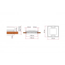 OBLO' VENT 50 X 50 CRYSTAL CON OSCURANTE E ZANZARIERA - FIAMMA