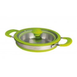 PENTOLA IN SILICONE RIPIEGABILE CON COPERCHIO IN VETRO - CAMP4