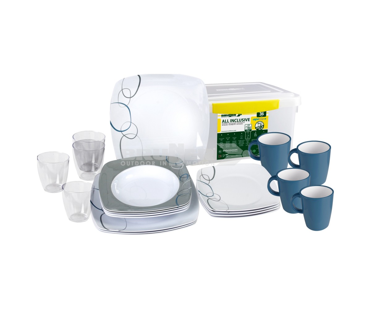 BRUNNER All Inclusive borden van melamine serenade - 36-delig