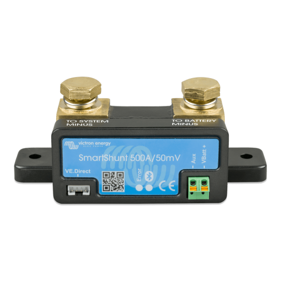 Victron SmartShunt 500A 50mV – Monitor Batteria Bluetooth per Camper, Van e Impianti 12V