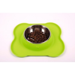 CIOTOLA PER CANI IN ACCIAIO INOX CON BASE IN SILICONE - CAMP4