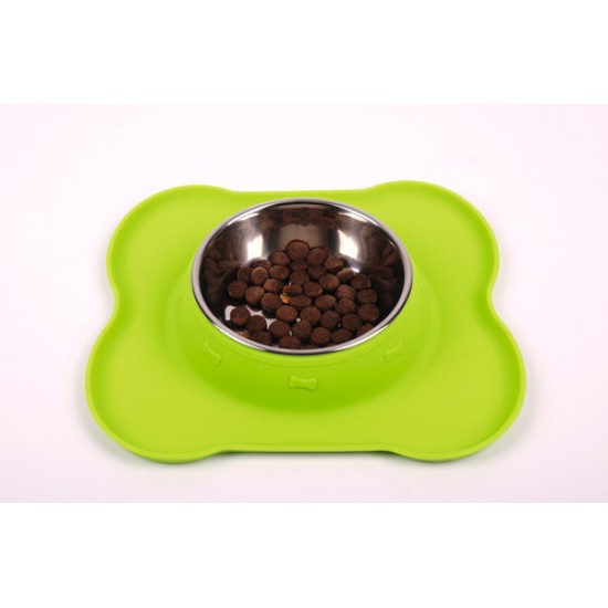 CIOTOLA PER CANI IN ACCIAIO INOX CON BASE IN SILICONE - CAMP4