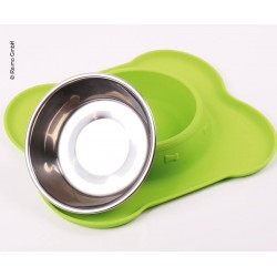 CIOTOLA PER CANI IN ACCIAIO INOX CON BASE IN SILICONE - CAMP4