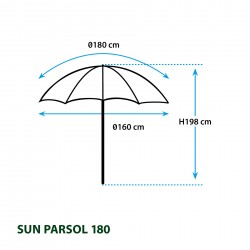 OMBRELLONE SUN PARSOL 180 - BRUNNER