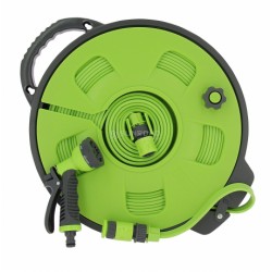Tubo Acqua piatto da 15 m con avvolgitubo