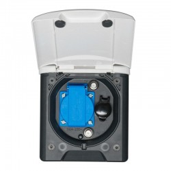 Presa Esterna Multifunzione per Camper e Caravan - 230V + TV + SAT + 12V