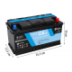 Batteria al Litio Berger LiFePO4 120 Ah 12 V con Bluetooth