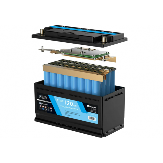 Batteria al Litio Berger LiFePO4 120 Ah 12 V con Bluetooth