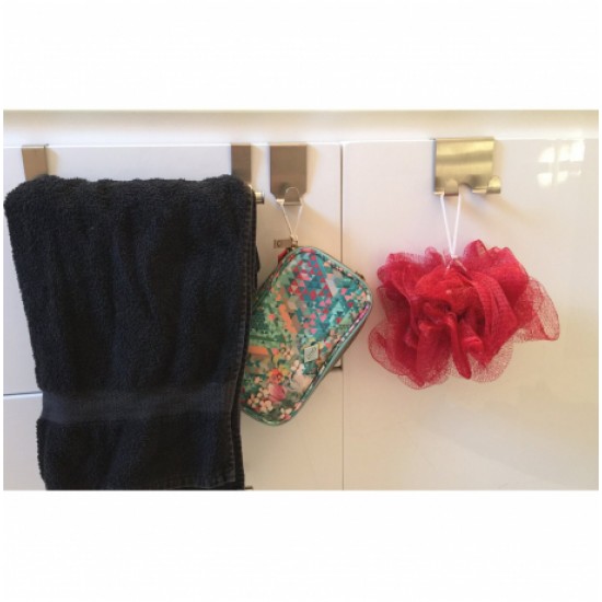 Set Ganci da Appendere 3 Pezzi con Barra Estensibile 23–36 cm - Senza Forare