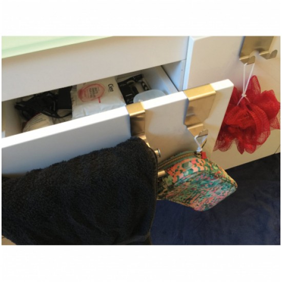 Set Ganci da Appendere 3 Pezzi con Barra Estensibile 23–36 cm - Senza Forare