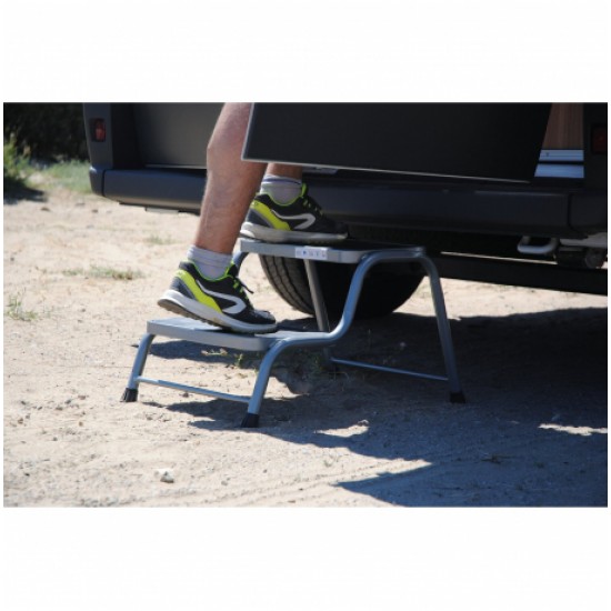 Gradino Doppio in Acciaio per Camper e Roulotte