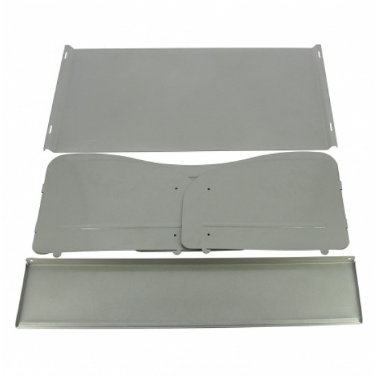 Paravento con Base e Ripiano per Fornello e Barbecue