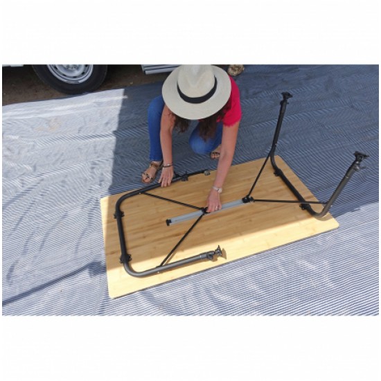 Tavolo Campeggio Agora Pieghevole in Bambù e Alluminio 4 Persone