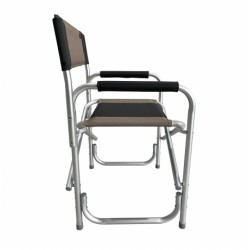 Sedia Regista Havana Beige / Grigio in Alluminio Pieghevole