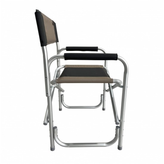 Sedia Regista Havana Beige / Grigio in Alluminio Pieghevole