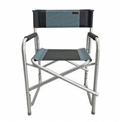 Sedia Regista Havana Blu chiaro / Grigio in Alluminio Pieghevole