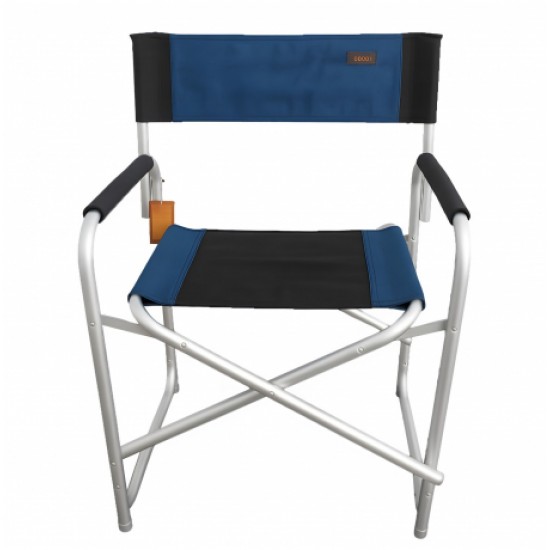 Sedia Regista Havana Blu scuro / Nero in Alluminio Pieghevole