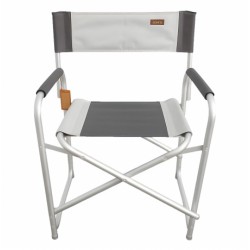 Sedia Regista Havana Grigio chiaro / Grigio scuro in Alluminio Pieghevole