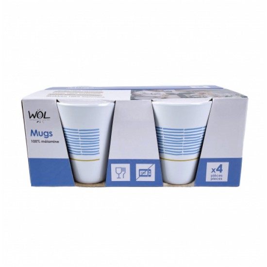 Set Tazze 4 Pezzi in Melamina Olympia