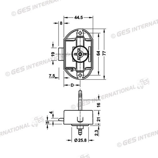 PUSH LOCK BILATERALE MARRONE - GES