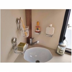 Portabicchieri Bravo con Ventosa – Porta Spazzolino Camper