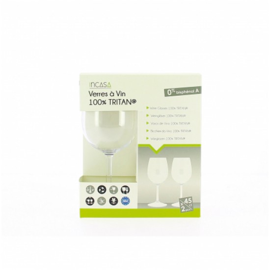Set Calici da Vino 2 pezzi Tritan 45 cl Infrangibili