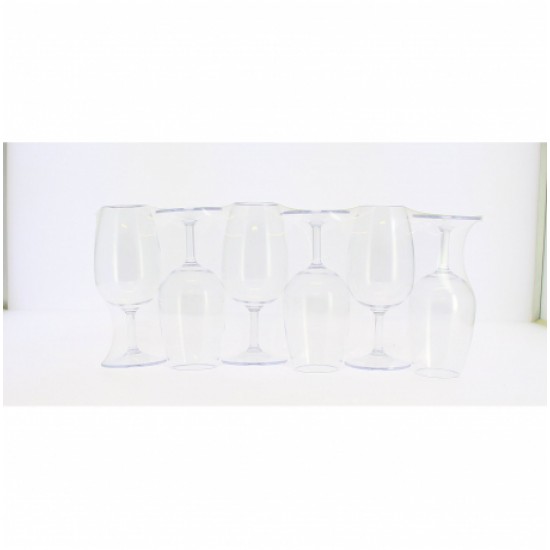Set Calici da Vino 6 pezzi Tritan 22 cl Infrangibili