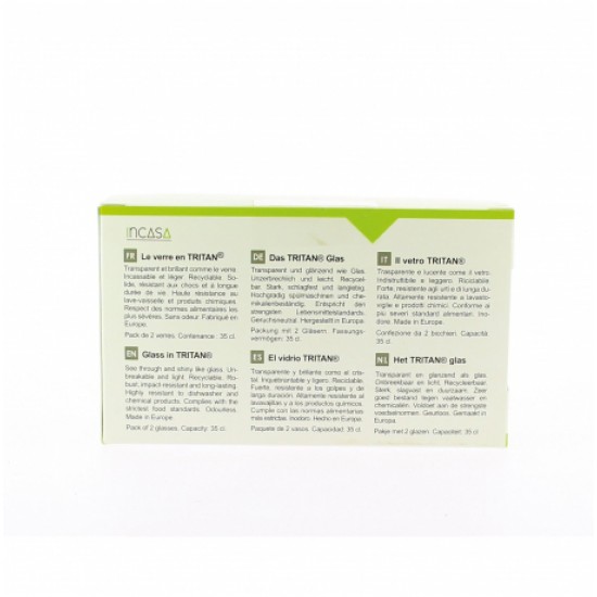 Set Bicchieri da Acqua 2 pezzi Tritan 35 cl Infrangibili
