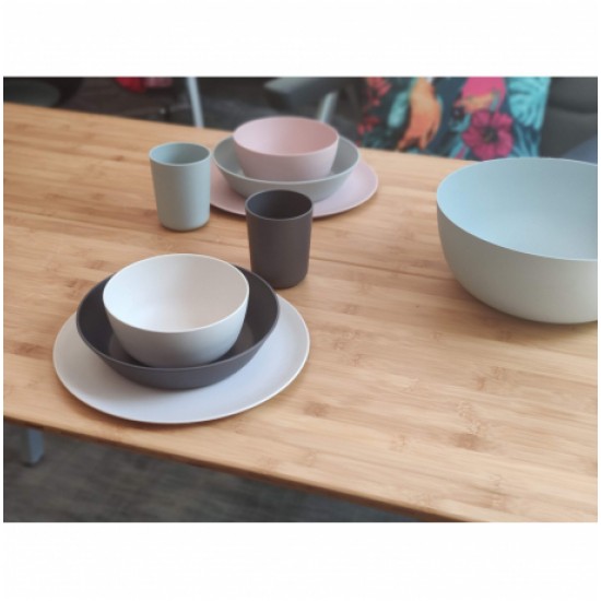 Set Piatti Fondi 4 Pezzi in PLA 20 cm Ecologici