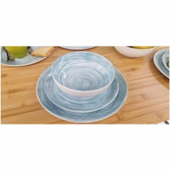 Set Stoviglie Melamina 12 Pezzi Celeste