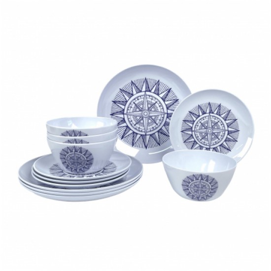 Set Stoviglie 12 Pezzi in Melamina Cardinal