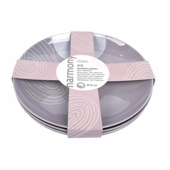 Set di Piatti 4 Pezzi in Melamina Harmony