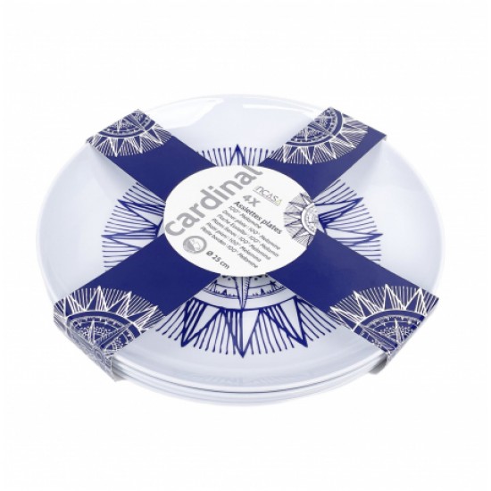 Set Piatti 4 Pezzi in Melamina Cardinal