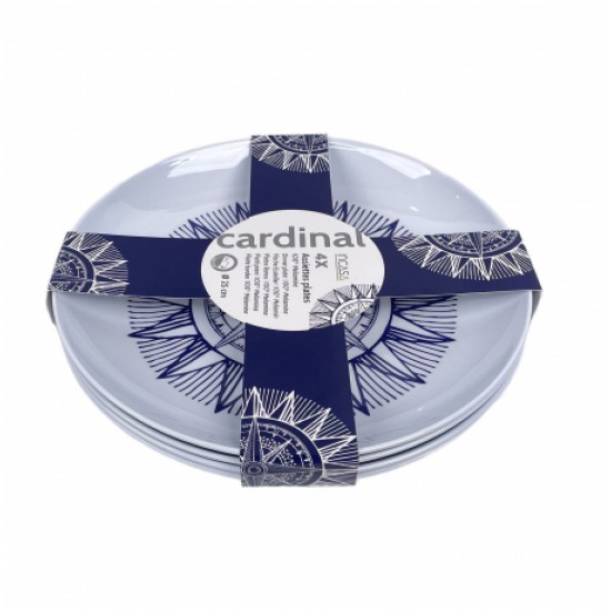 Set Piatti 4 Pezzi in Melamina Cardinal