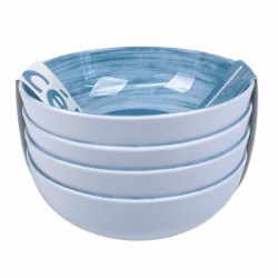 Set Ciotole 4 Pezzi in Melamina Céleste Camper e Campeggio