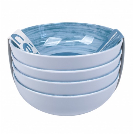 Set Ciotole 4 Pezzi in Melamina Céleste Camper e Campeggio