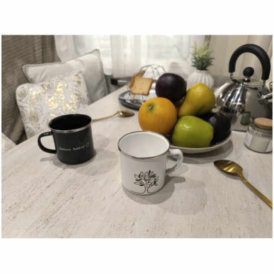 Set Tazze x 2 Acciaio Smaltato 350 ml Camper