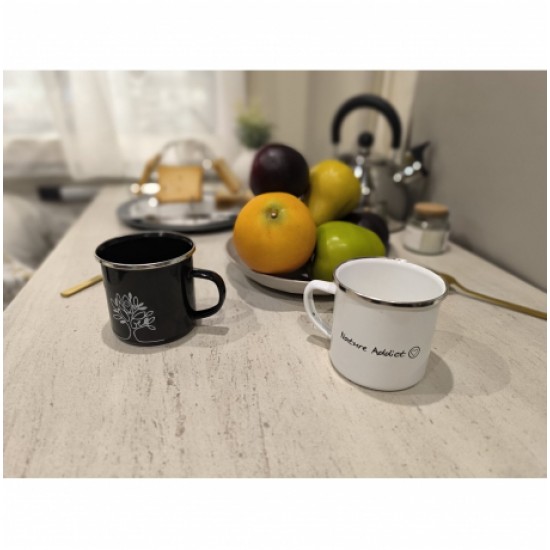 Set Tazze x 2 Acciaio Smaltato 350 ml Camper