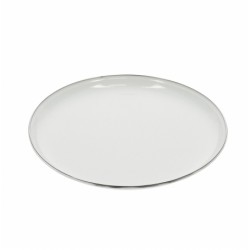 Set Piatti Piani Acciaio Smaltato 2 Pezzi 28 cm