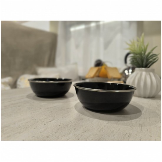 Set Ciotole Acciaio Smaltato 2 Pezzi 14,5 cm