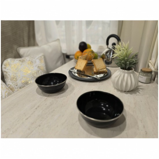 Set Ciotole Acciaio Smaltato 2 Pezzi 14,5 cm