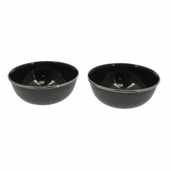 Set Ciotole Acciaio Smaltato 2 Pezzi 14,5 cm