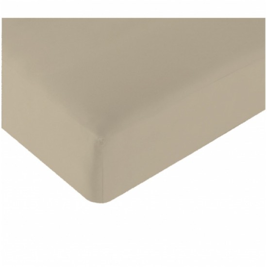 Set Lenzuola per Letto Centrale BILOBA 150 x 200 cm 100% Cotone Beige