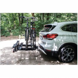 Portabici per Gancio Traino Spinder SL3 Scorrevole - 3 Bici (Espandibile a 4) con Bloccaggio a Chiave