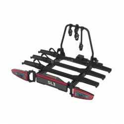 Portabici per Gancio Traino Spinder SL3 Scorrevole - 3 Bici (Espandibile a 4) con Bloccaggio a Chiave