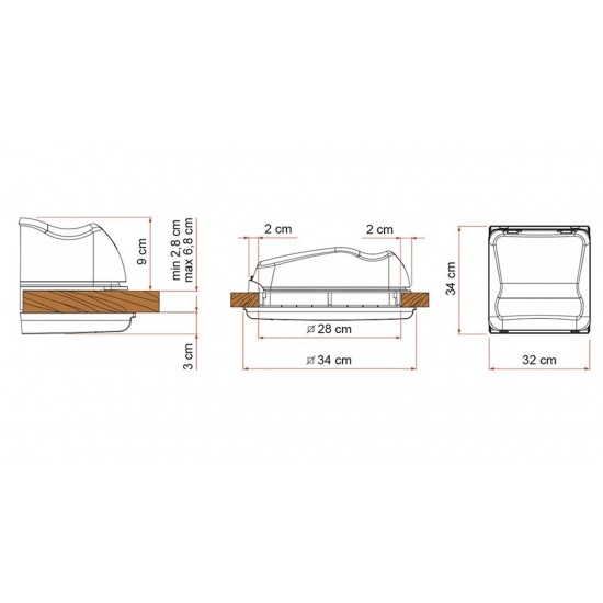 OBLO'  VENT 28 F  WHITE - FIAMMA