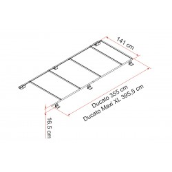 PORTAPACCHI ROOF RAIL DUCATO - FIAMMA