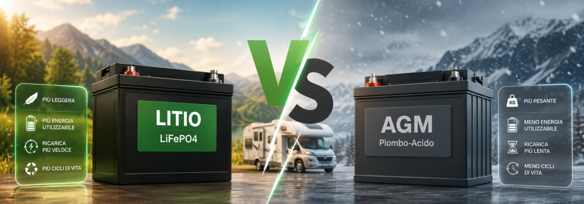 Batteria al litio o AGM: quale conviene davvero sul tuo camper?