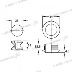 KIT PUSH-LOCK BIANCO CON PULSANTE E ROSETTA