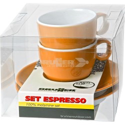 SET TAZZINE PER ESPRESSO ARANCIONI - BRUNNER